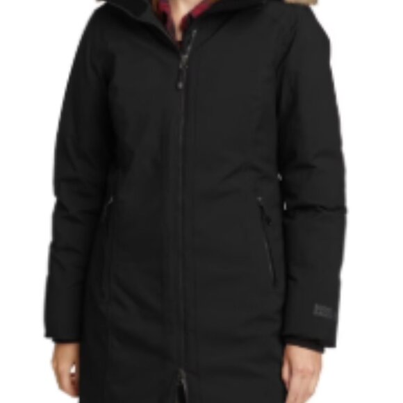 Eddie Bauer Women’s Faux Fur Collar Long Down Parka Coat – Black, XXL, Regular - Picture 13 of 13